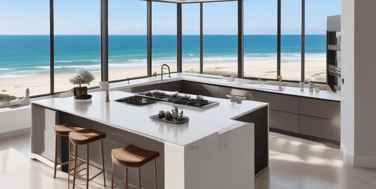 Close-up of elegant cabinet doors with fine wood grain and polished handles.