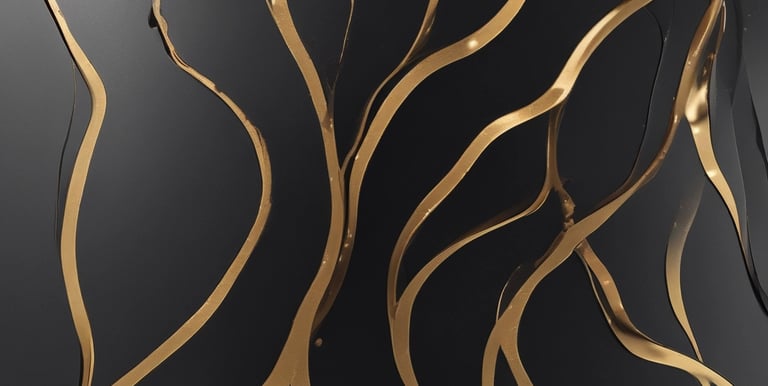 Abstract gold and black geometric shape symbolizing the Sirius ZG layered structure.