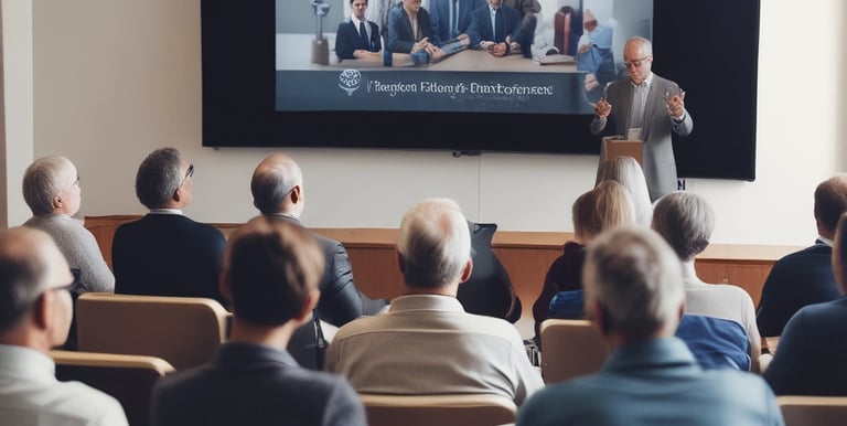 A team brainstorming creative advertising ideas around a table with laptops and notes.