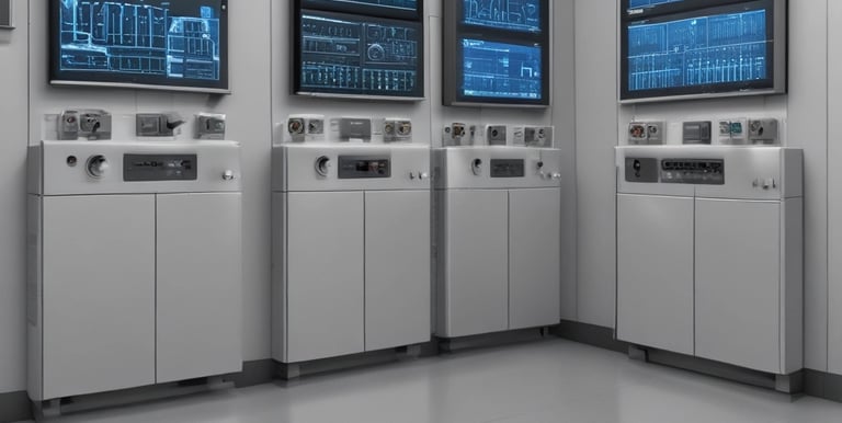 Smart home control panel displaying temperature and ventilation settings.