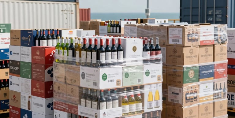 A bustling port in Doral, Florida with containers being loaded for international shipment.