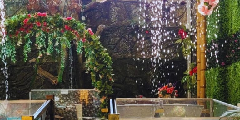 CAscafda de Agua en el restaurante La Cascada 