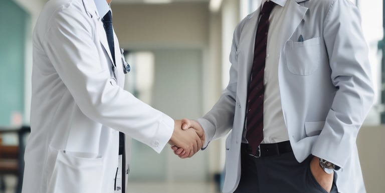 Organized medical products neatly stocked on shelves in a supply warehouse.