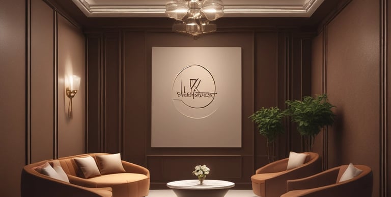 A serene beauty salon interior with soft lighting and elegant decor focused on eyelash treatments.