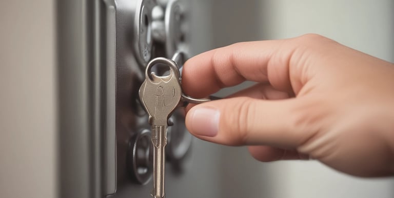 Close-up of hands exchanging bank cards and documents in a professional setting.