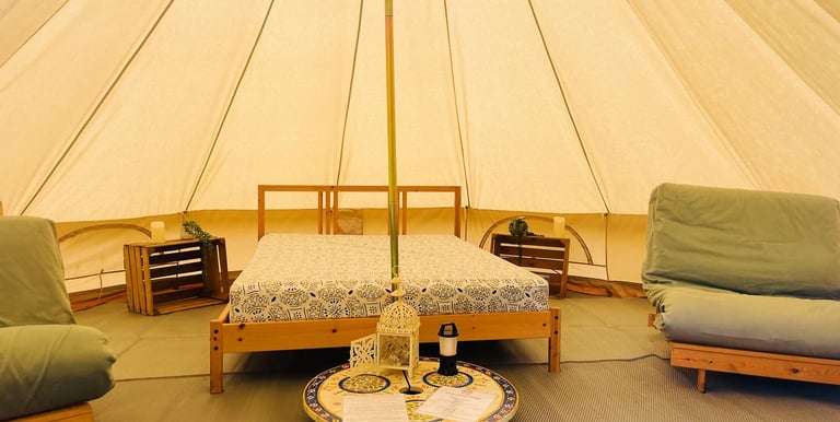 inside our bell tents