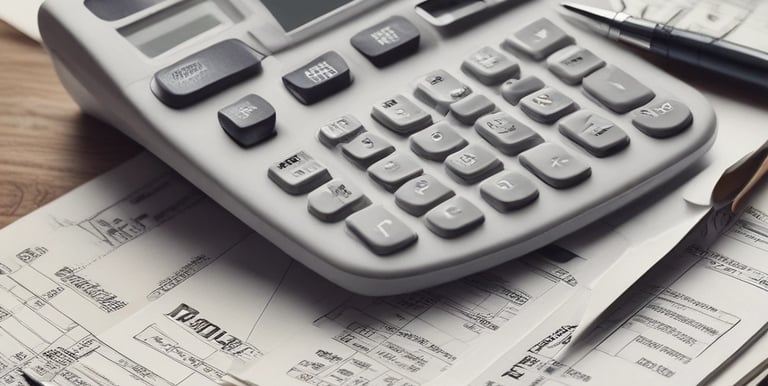 A warm office space with pink candles glowing softly beside a laptop and paperwork.