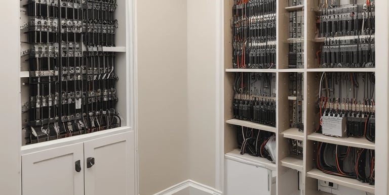 A beautifully renovated bathroom featuring custom tile work and elegant fixtures in a warm setting.