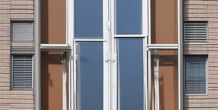 Close-up of sleek aluminium window frames installed in a modern Indian home.