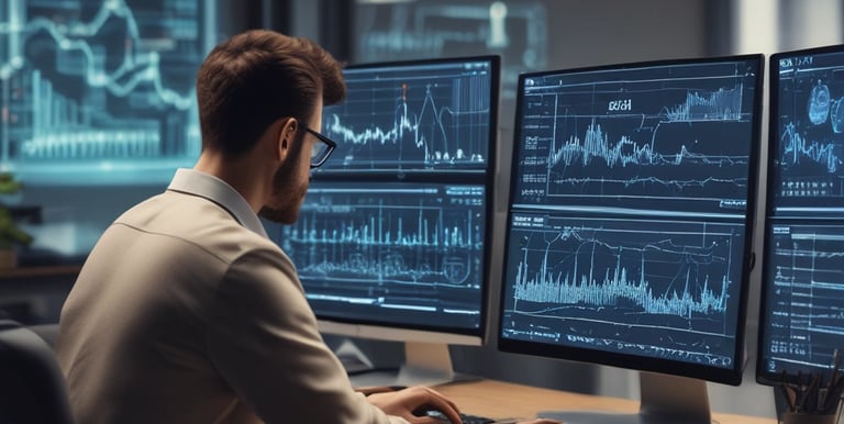 Un diseñador profesional que trabaja en el diseño elegante de un sitio web en un portátil