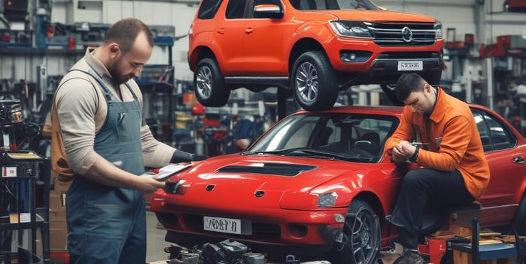 User interacting with a tablet displaying warranty and client management modules.