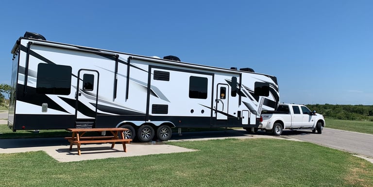 picture of an RV ready for maintenance