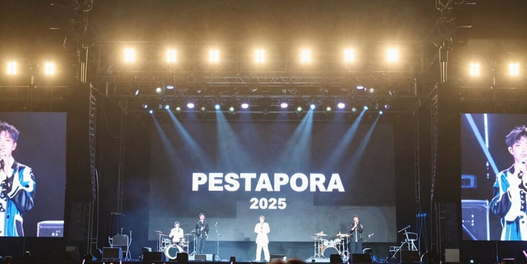 Excited fans holding tickets and cheering at a popular event venue