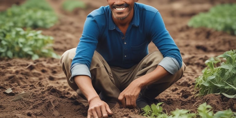 Volunteers planting trees in a community forest to restore the environment.