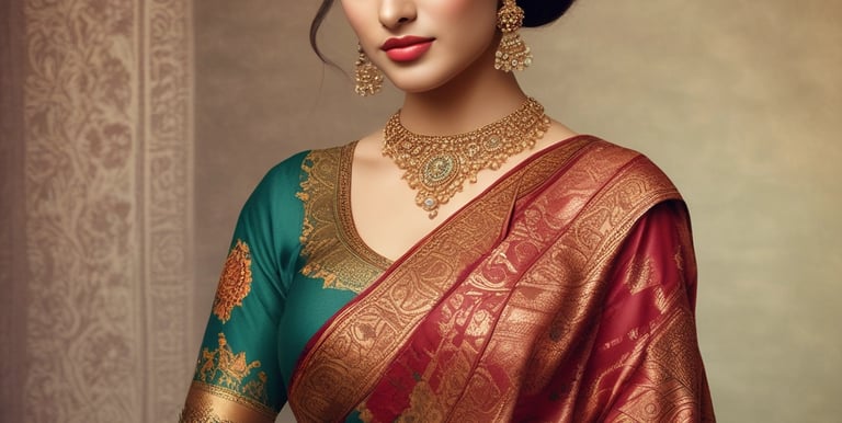 Stacks of old silk sarees neatly arranged at Sree Ayyappan Kanchipuram Pattu Centre.