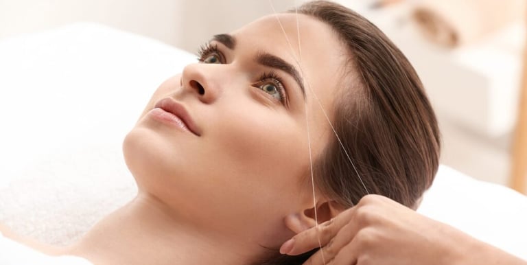 Eyebrow threading, tinting, lamination and eyelash lift results at Twinz Beauty Tamworth