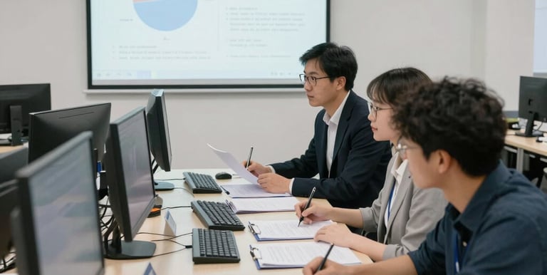 a person sitting at a table using a cell phone