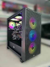 A special built computer desktop for gaming.