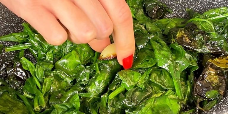Cook the spinach