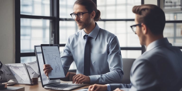 An image showing a professional team discussing financial strategies.