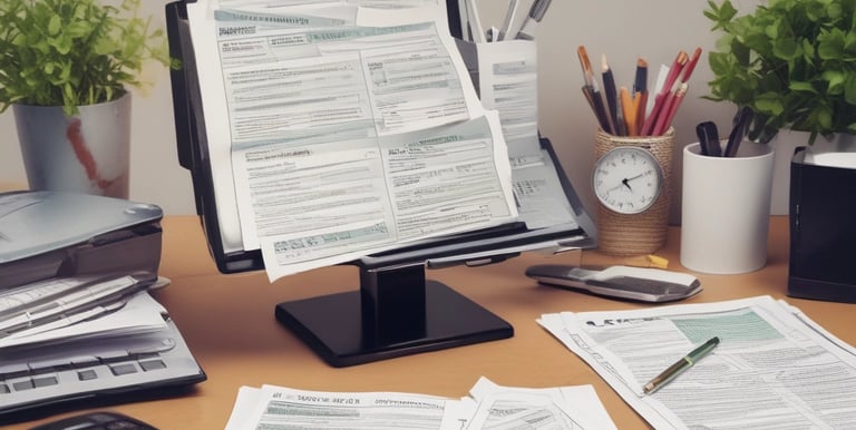 A dimly lit street scene at night features a brick building with a neon sign displaying the words 'INCOME TAX' in red and 'NOTARY PUBLIC' in green. A streetlight illuminates the space immediately around it, creating a contrast with the dark surroundings.
