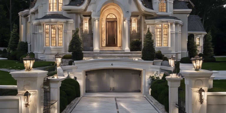 a tree in front of a building