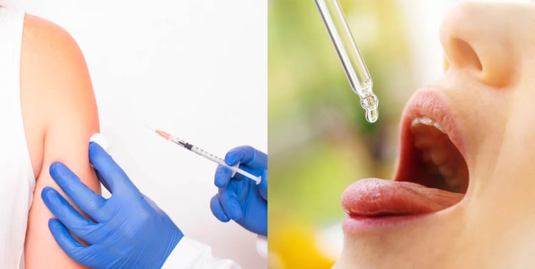 Imunoterapia Subcutânea, Sublingual. Dessensibilização: ácaro, mofo, pêlo de gato, pêlo de cachorro.