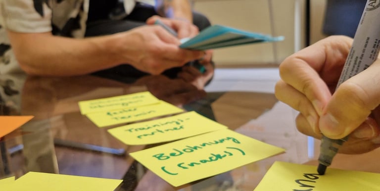 Stressmanagement-Coaching mit Moderationskarten