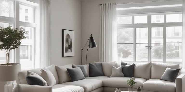 A modern renovation project showcasing a stylish living room.