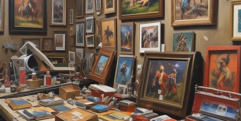 room with framed artwork ready to sell