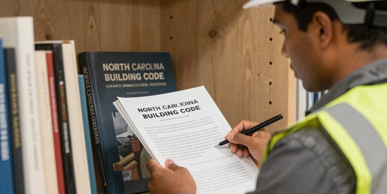 A modern architectural building with sleek, angular lines and large glass windows. The structure features a rooftop deck with railings. People can be seen walking near the entrance, and traffic cones are placed on a wooden deck area, adding an industrial yet clean aesthetic.