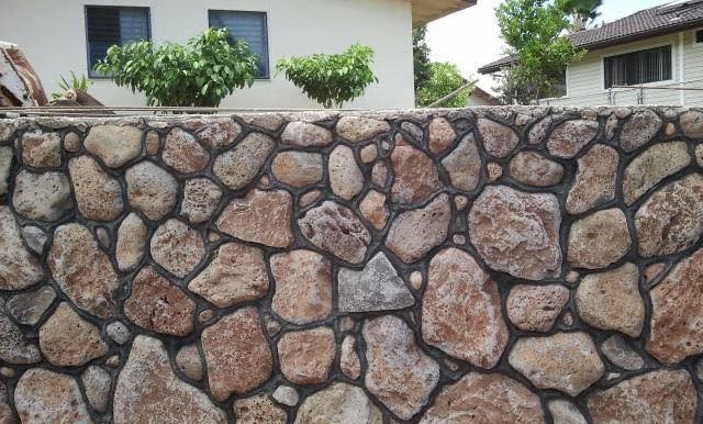Rock Wall masonry in honolulu, hawaii