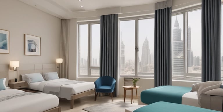 A person in a blue shirt with the logo 'Angels for Humanity' provides dental care to a young patient lying on a dental chair. The setting appears to be a makeshift dental clinic with blue medical equipment and supplies on tables. Other team members in similar attire are visible in the background, some attending to other patients.