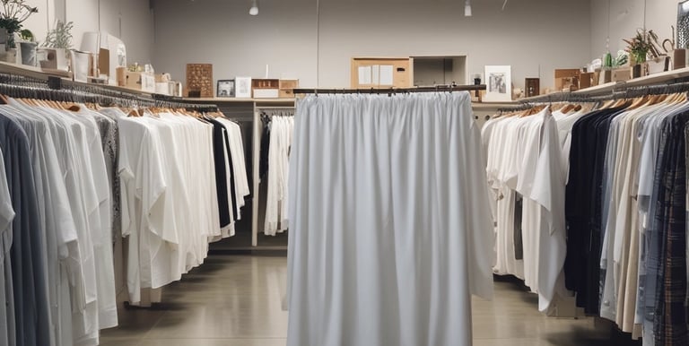 A professional staff member carefully handling delicate fabrics.