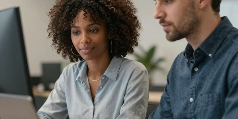 closeup photo of turned-on blue and white laptop computer