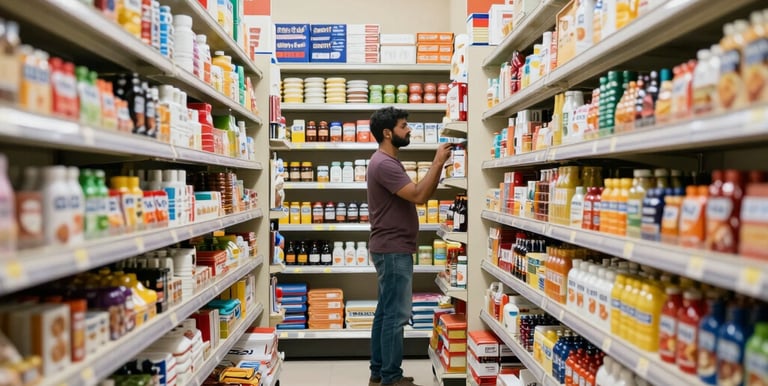 A friendly consultant guiding a local grocery store owner through Blinkit seller registration on a laptop.