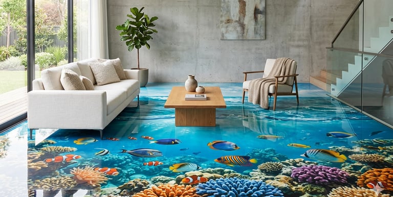 Epoxy resin for 3d flooring