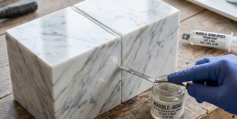 Marble joining and polishing epoxy adhesive