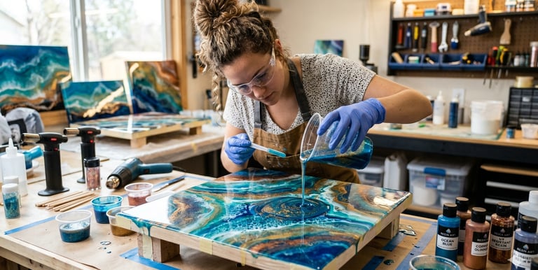 Art resin epoxy for casting and coating 