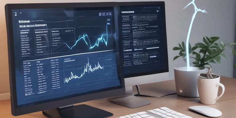 A close-up of hands typing on a keyboard with a glowing monitor in the background.