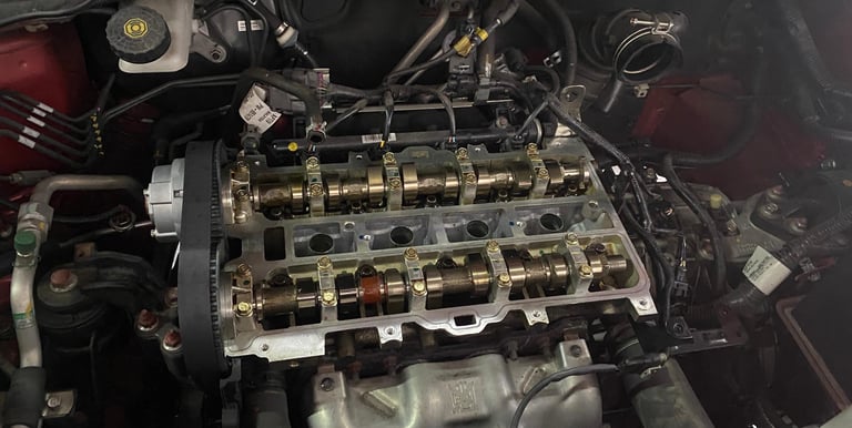 a car engine with a small engine in a car