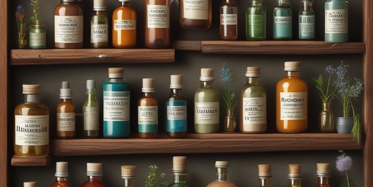 Several wellness products are arranged on a surface. There is a box labeled 'Eir Health Sleep No. 10' that indicates it contains CBD products for calming and sleep aid, featuring evening oil with lavender and melatonin. Beside it, a pouch labeled 'Midnight Chill' contains bath salts. In front, there is a bath bomb with a subtle gray and blue design.