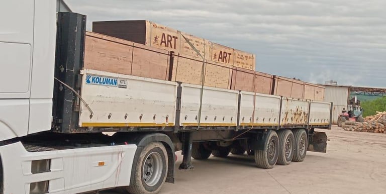 Plywood ve kereste yüklü tır – Türkiye geneli sevkiyat