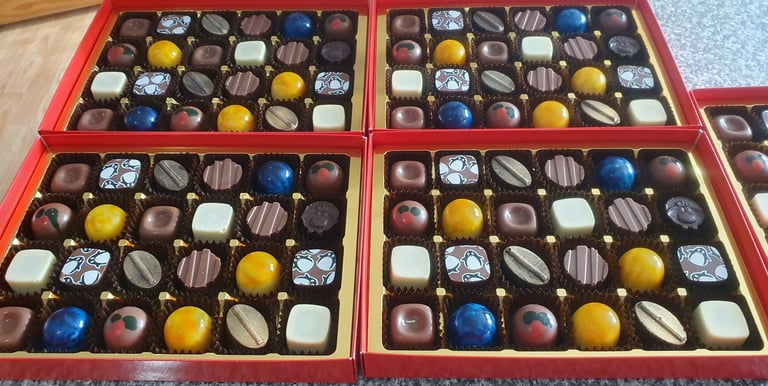 A selection of our handmade artisan chcolates