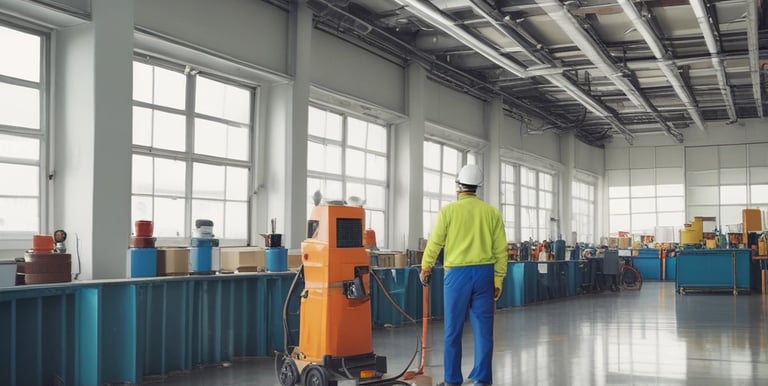 A clean and organized hotel room with fresh linens and neatly arranged furniture.