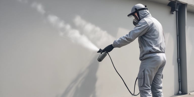 A close-up of a plant in a pot with a large orange insect and a small caterpillar on the leaves. The leaves show signs of being eaten and have holes in them. The background includes soil, mulch, and some greenery.