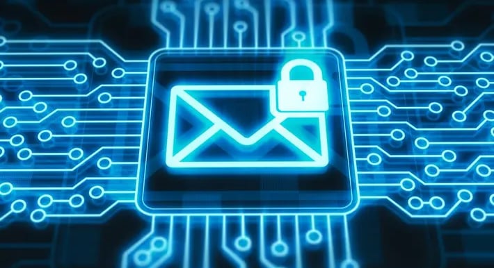 Lock on envelope with a circuit board