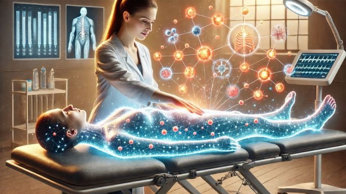 una mujer está aplicando la técnica BioTacto Sensorial - Sensory Healing
