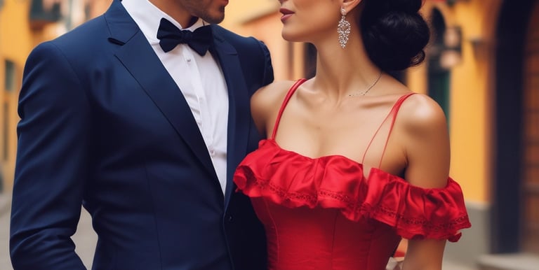 woman wearinf red dancing dress
