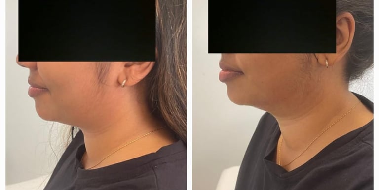 Natural enhancement before and after lip blushing procedure